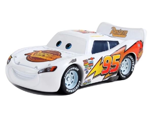 McQueen White Rusteze Cars Disney 1:55 Die Cast Metal Alloy Car Toy