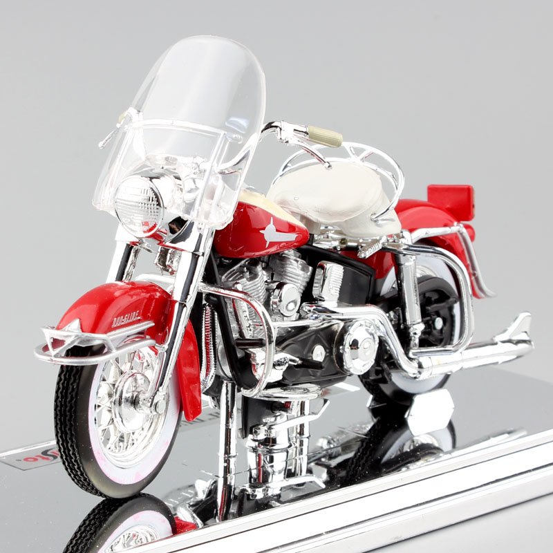 Harley 1962 FLH Duo Glide 1:18 Die Cast Metal Motorcycle Model