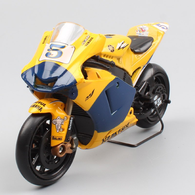 Yamaha YZR-M1 2006 Yellow 1:18 Die Cast Metal Motorcycle Model Miniature