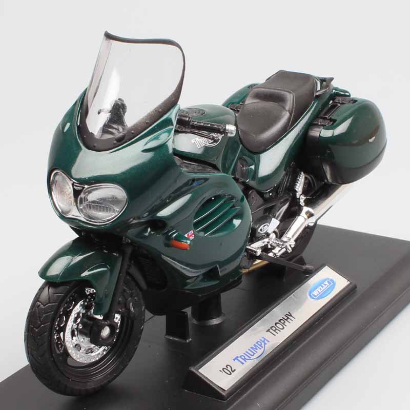 Triumph Trophy 2002 Green Dark 1:18 Die Cast Metal Motorcycle Model Miniature