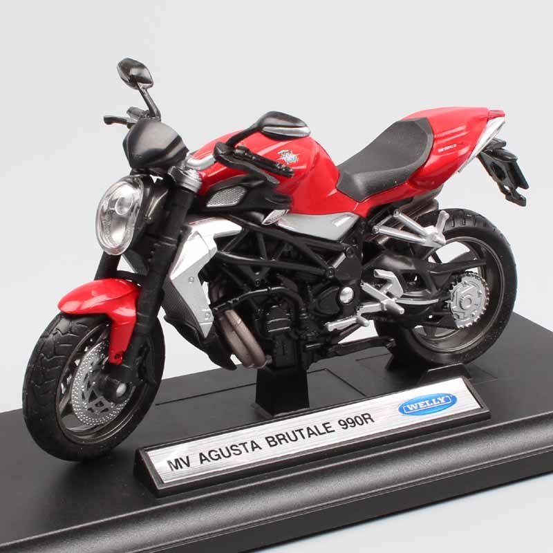 Welly MV AGUSTA BRUTALE 990R 1:18 Die Cast Metal Motorcycle Model Miniature