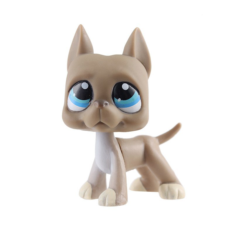 Dog Male Brown with Strip Blue Eye Little Pet Shop 1:60 LPS Cute Collectio
