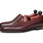 Handmade men leather shoe, brown loafer for men, Formal leather shoes