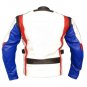 Homemade Skin Men White Biker Motorcycle Genuine Leather Jacket