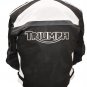 Men's Bikers Handmade TRIUMPH Motorcycle Leather Jacket In Black & White Color