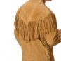 NEW Homemade Men Traditional Western Suede Leather Mountain Man Shirt With Fringes Jacket