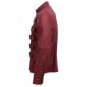 NEW HANDMADE  Men Maroon Belted Fashion Leather Jacket Men StyleE