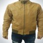 NEW HANDMADE Men New Brown Leather Slim Fit Jacket Hand Made Bikers