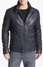 NEW HANDMADE  Mens black biker leather jacket, Men leather jacket, Biker leather jacket mens