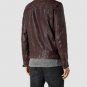 NEW HANDMADE  Mens fahion dark brown genuine leather jacket, Men biker leather jacket