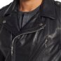NEW HANDMADE MENS BLACK JACKET MEN MOTORCYCLE BIKER RACING LEATHER JACKET