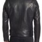 NEW HANDMADE MENS BLACK JACKET MEN MOTORCYCLE BIKER RACING LEATHER JACKET