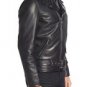 NEW HANDMADE MENS BLACK JACKET MEN MOTORCYCLE BIKER RACING LEATHER JACKET