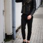 NEW HANDMADE New Men Fashion trend black Motorcycle leather jacket, Men biker fashion jacket