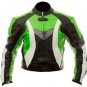 NEW HANDMADE MEN MOTORCYCLE STYLISH LEATHER JACKET, MEN MOTORBIKE GREEN PADDED LEATHER JACKET