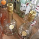 Empty 1 Liter Goldschlager Bottles with Caps craft crafts glass arts