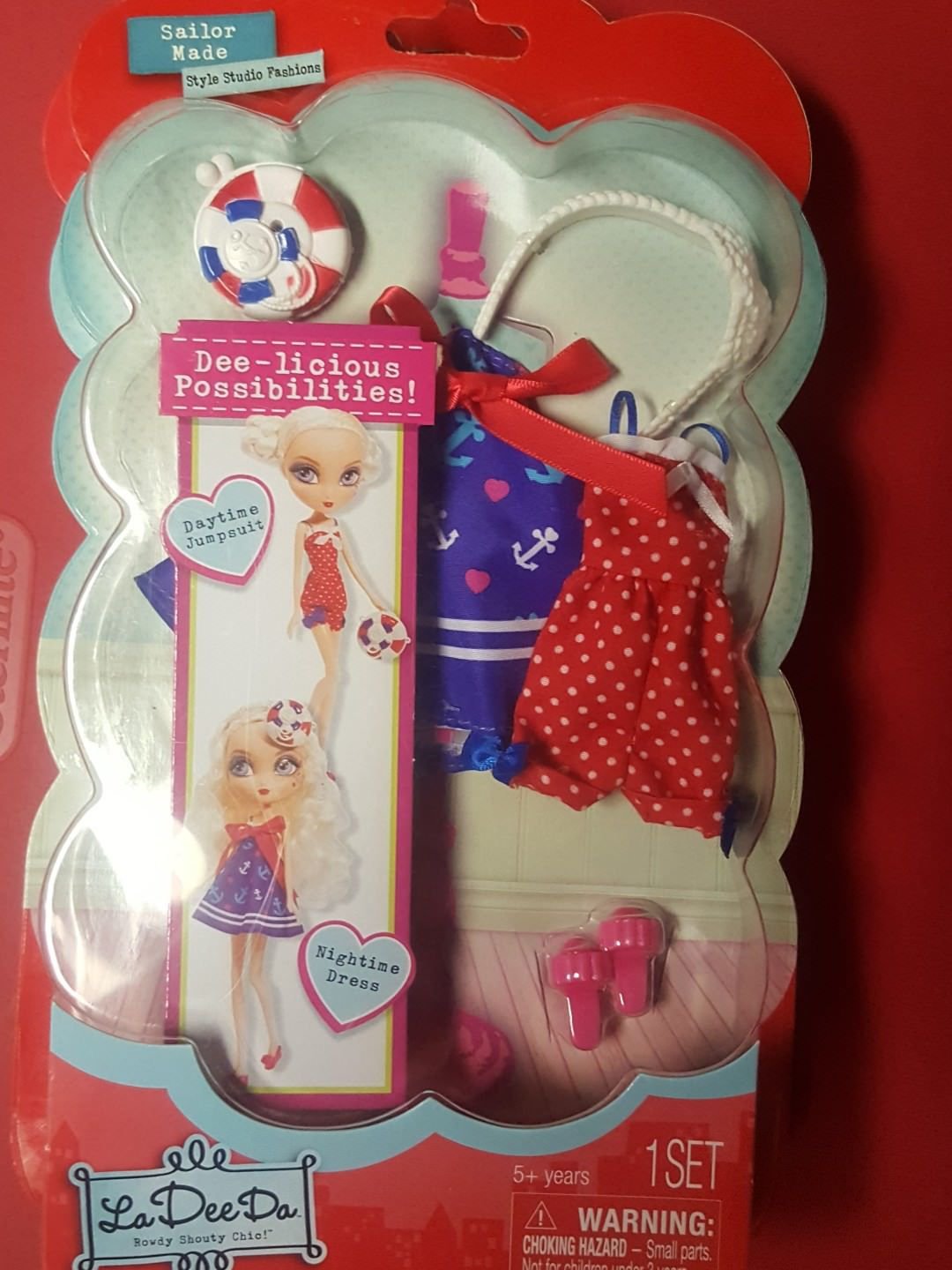 La Dee Da Girls sailor made fashion outfit doll clothes dress shoes bag