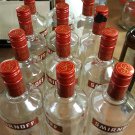 Empty Smirnoff  Vodka 1 Liter bottle arts crafts clear glass lot of 12