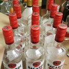 Lot of 12 Empty Glass Bacardi dragon berry Rum Bottles with Caps dragonberry