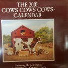 LANG LOWELL HERRERO ARTWORK 2001 COWS COWS COWS FULL SIZE CALENDAR Excellent