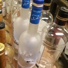 GREY GOOSE VODKA BOTTLE 1 liter EMPTY WITH  CORK frosted glass craft crafts arts