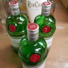 Lot of  3 tanqueray Dry Gin 1L Empty Green Bottles With Caps glass crafts