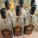 RUMPLE MINZE EMPTY  BOTTLE crafts craft liter rumpleminze embosed glass lot of 6