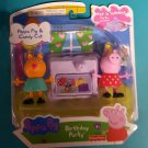 NEW Peppa PIG Peppa's Birthday Party Play Set With CANDY Cat NIB