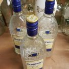 Lot of 3 seagrams Gin Empty liter Bottles