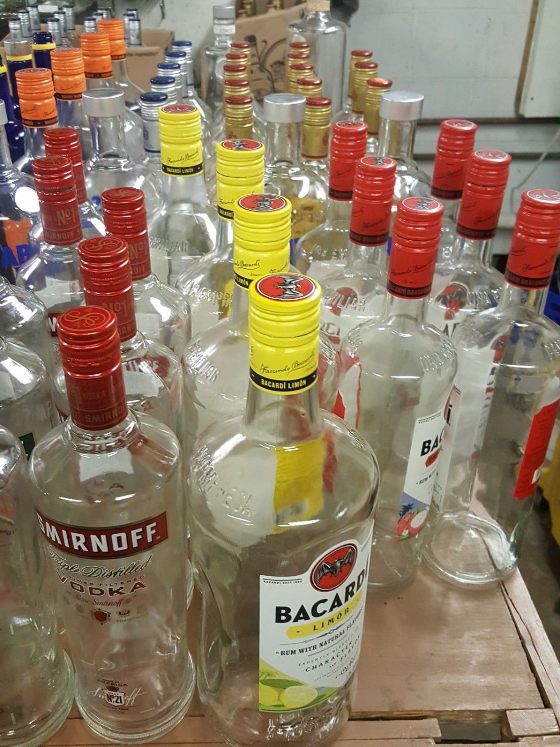 Bacardi Rum limon 1.75 Liter Bottle Empty craft Arts Liquor&Acirc;&nbsp; arts