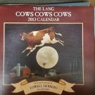 LANG LOWELL HERRERO ARTWORK 2013 COWS COWS COWS FULL SIZE CALENDAR Excellent