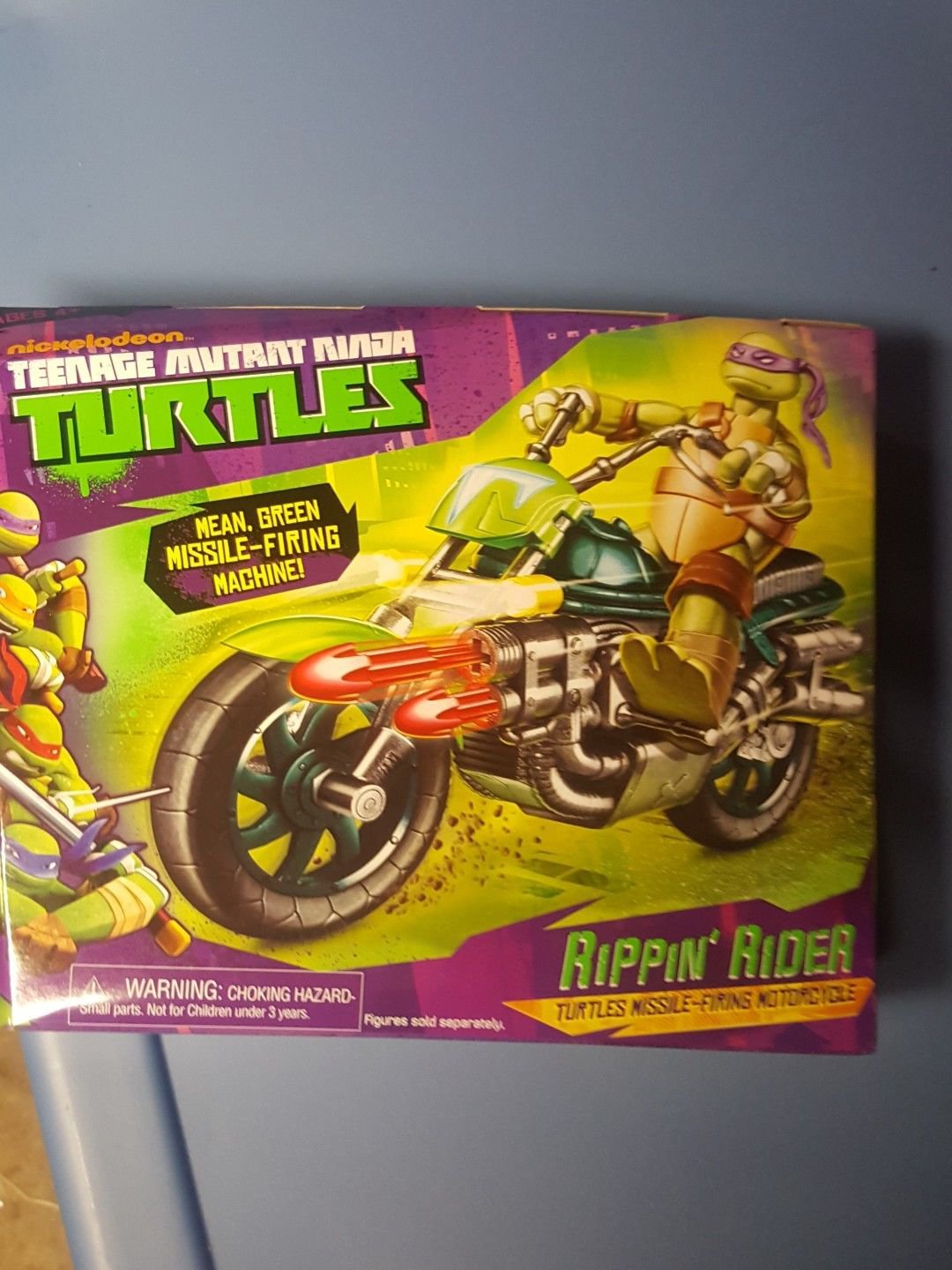 NEW SEALED! TMNT NICKELODEON RIPPIN RIDER TURTLES MISSILE-FIRING MOTORCYCLE 5112