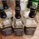Lot of 6 Jack Daniels Tennessee Whiskey liter Bottles Caps  empty Bottle Crafts