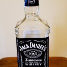 Empty liter Glass Black Label Jack Daniels Bottles  Whiskey arts crafts craft