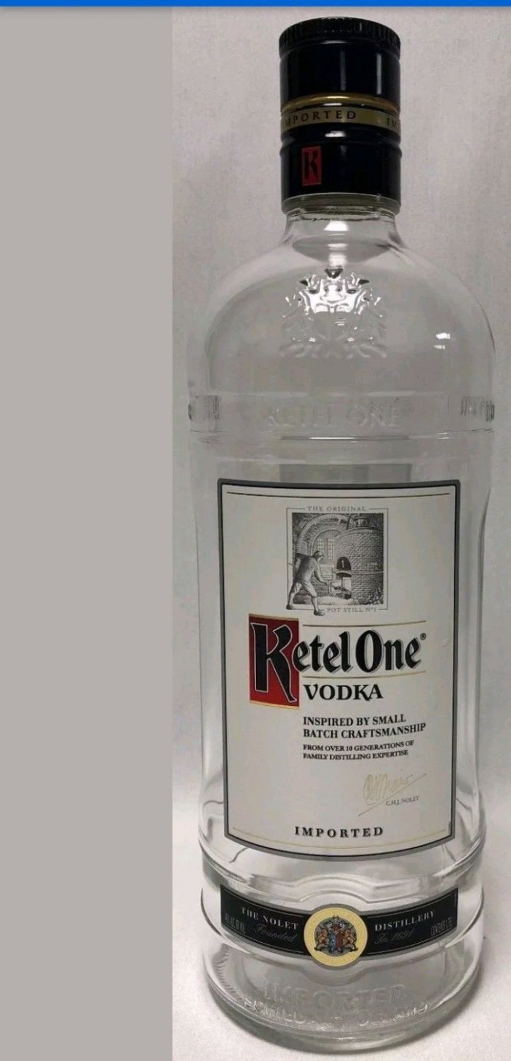 Kettle One Vodka 1.75&Acirc;&nbsp; Liter Bottle crafts craft glass arts lot