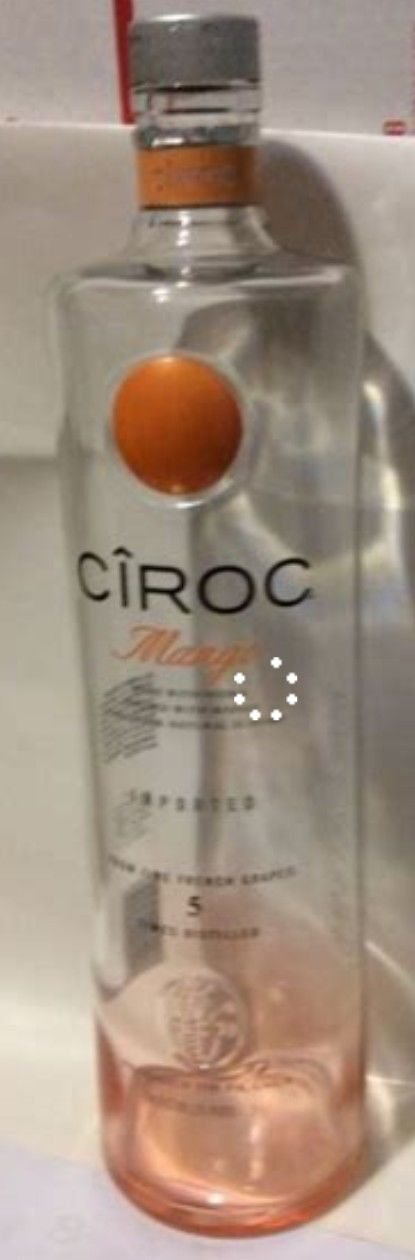 Empty 1 Liter Ciroc mango Vodka Bottles, With Caps arts crafts craft glass