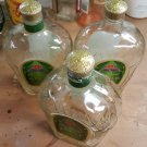 Crown Royal apple Empty Bottle  Liter with cap lot of 3