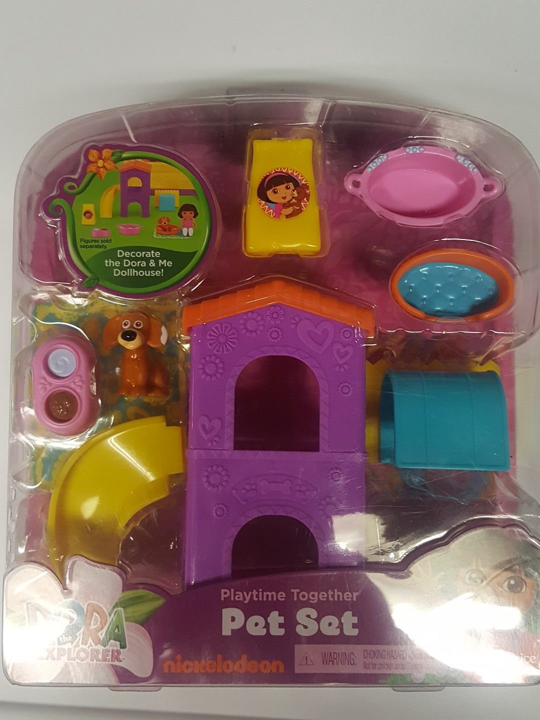 NEW Dora Playtime Together dollhouse Lights & Sounds pet set