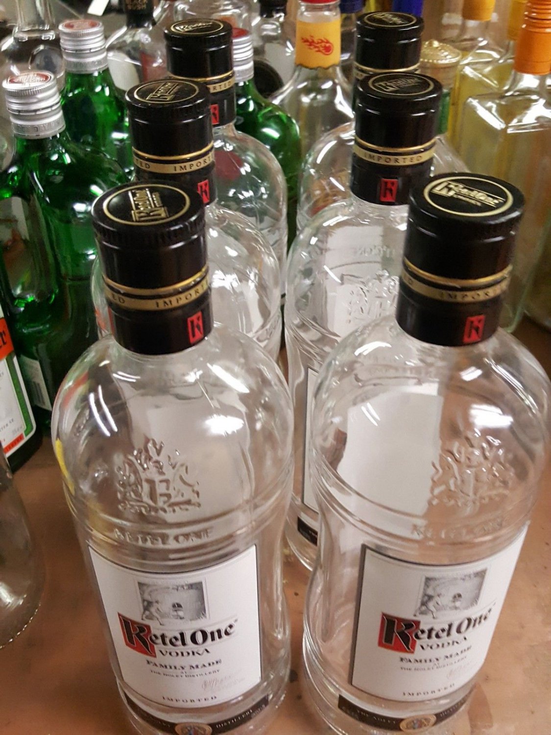 Kettle one 1.75 ml Bottles Empty lot of 6