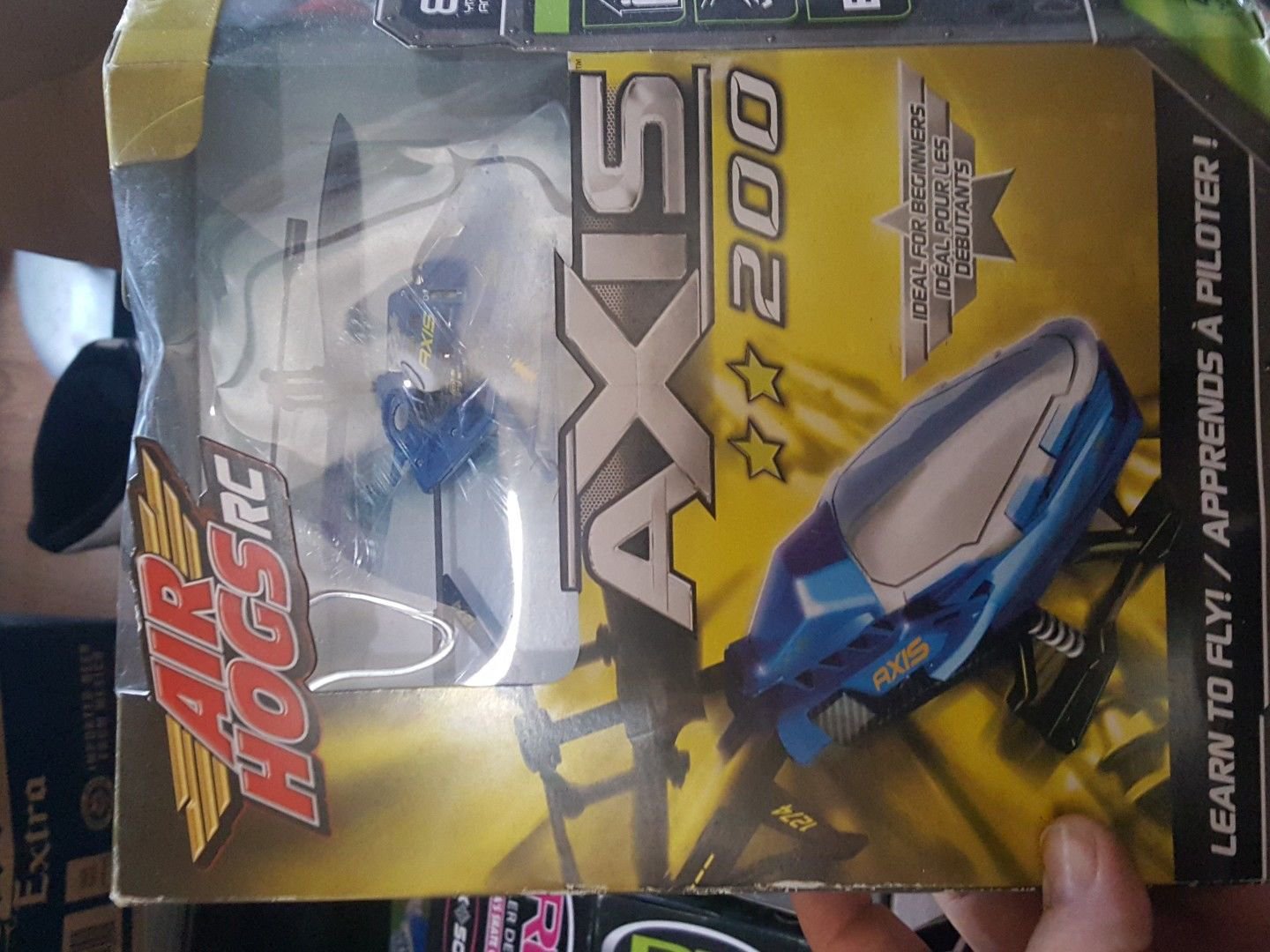 AIR HOGS AXIS 200. RC HELICOPTER BLUE REMOTE CONTROL SPIN MASTERS NEW