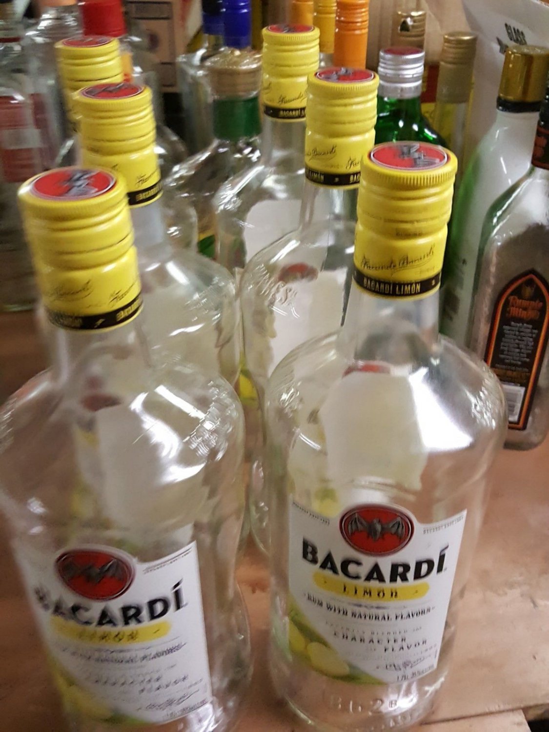 Bacardi limon 1.75 ml Bottles Empty lot of 6