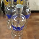 Empty 1.75L Bottle Absolut lot of 3 clear glass arts crafts