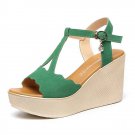 Ladies Fashionable wedge heels with ankle strap