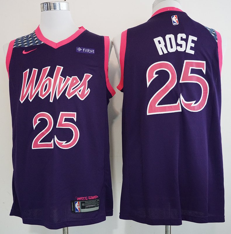 Men's Minnesota Timberwolves Derrick Rose Purple City Edition