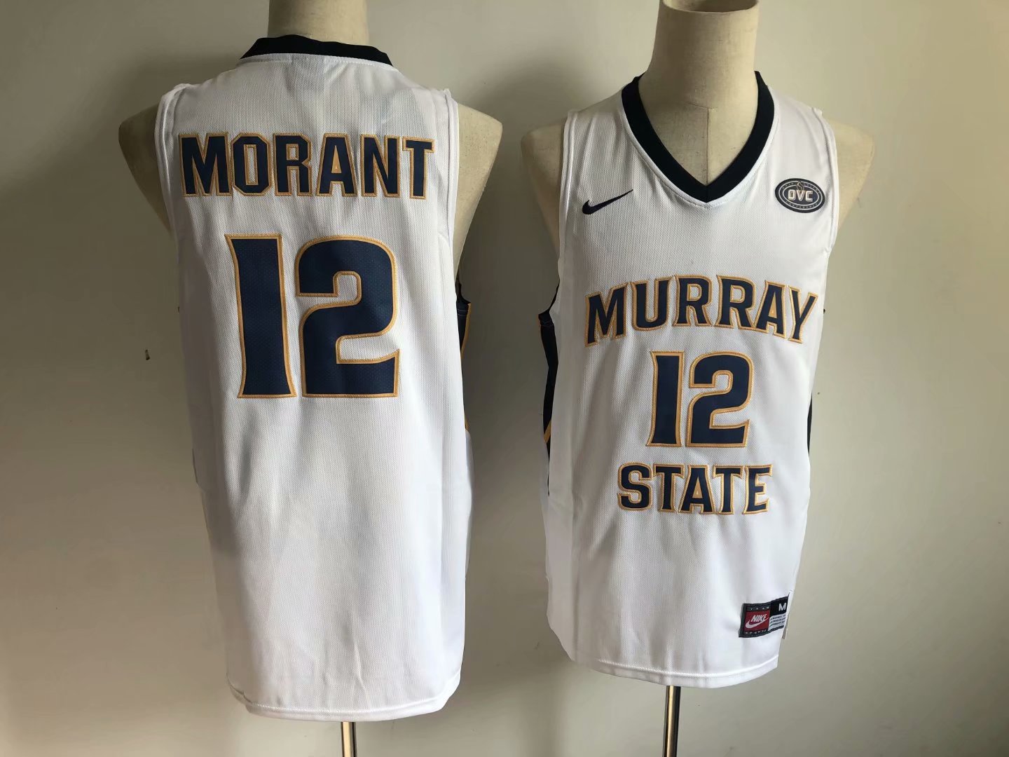 Men's Murray State Racers 12 Ja Morant White College Basketball Jersey