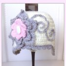 Crochet Baby Girl Hat with a Flower