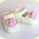 Crochet baby Girl Shoes. Handmade Baby Booties