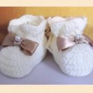 Crochet Baby Girl Booties. Handmade baby Girl Shoes