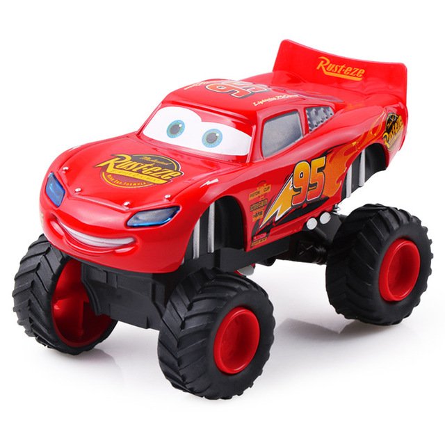 Cars Disney Pixar Cars 3 Lightning McQueen Monster Pull Back Flashing ...