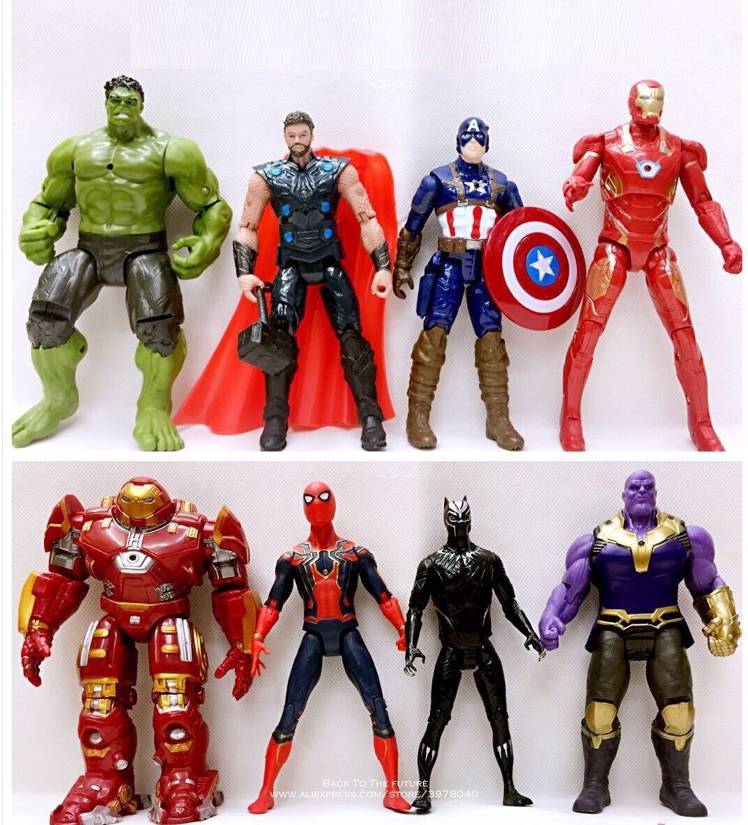 Disney Marvel Avengers 8 pcs/set Super Heroes Thor Hulk Buster Action